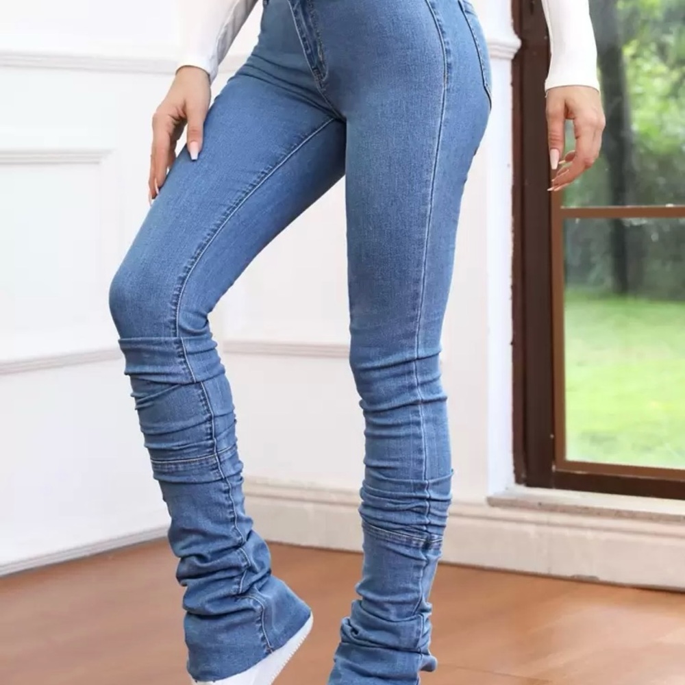 SHEIN Blue Skinny Jeans for Women